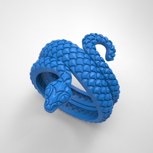 snake ring animals 3D print model - Mito3D