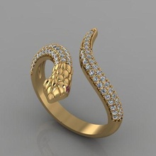 serpente squillare gioielleria acessorios 3d matrice oro progettista GoldDesigner JewelleryDesigner on trend gemme 3d print model - Mito3D