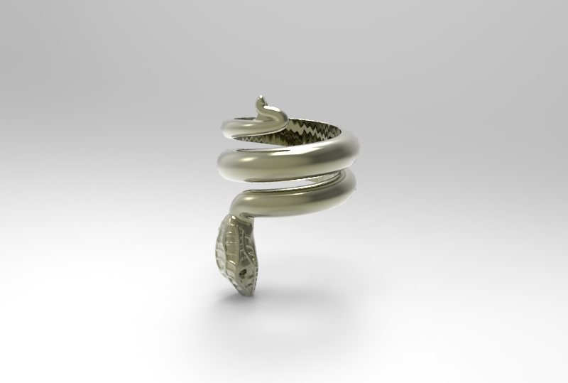 snake ring amazing 3D print model - Mito3D