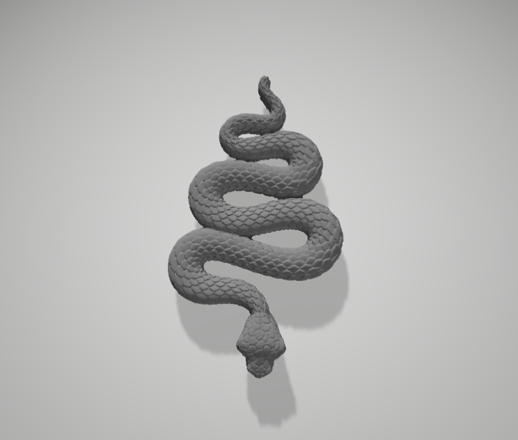 yılan ölçekler tip Sanat hayvan 3D print model - Mito3D