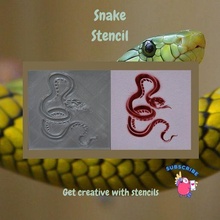 snake stencil reptile airbrush décor template pattern painting art background mountain 3d print model - Mito3D