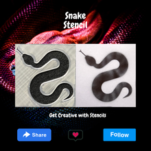 snake stencil 3d print model - Mito3D