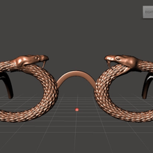 snake vision glasses fashion 3d print model - Mito3D