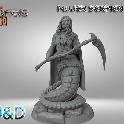 Schlange Frau 3D print model - Mito3D