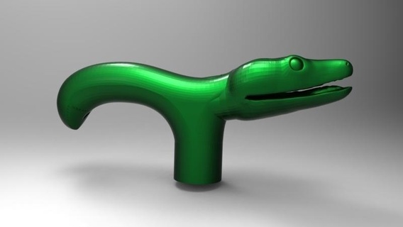 snakehead cane 3d print model - Mito3D