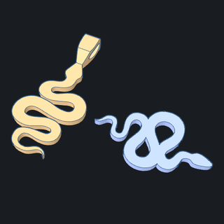 snakes jewel pendant 3d print model - Mito3D