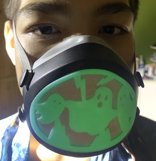 snap in örtmek kılıf flo mask halloween ghosts maske eklemek hayalet 3d print model - Mito3D