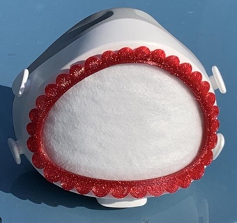 snap in flo mask decorative kenar baloncuklar maske maskesi eğlence eklemek clip 3d print model - Mito3D
