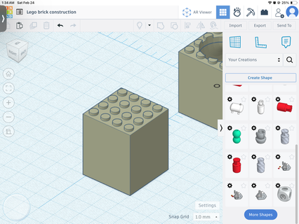 einrasten Backstein Benutzerdefiniert Marmor Spur peice Größe Spiel 3d print model - Mito3D