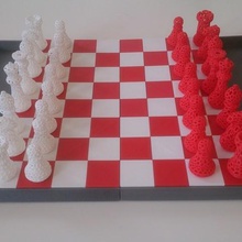 snap fit chess board game games 3d print model - Mito3D