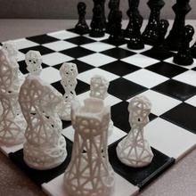 snap fit chessgame consiglio scacchiera 3d print model - Mito3D
