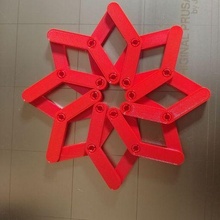 snap hinged star fidget toy game hinge snapfit 3d print model - Mito3D
