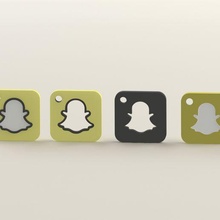 snapchat - keychain key social media networks logo brand 3d print model - Mito3D