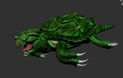 snaping turtle turtle animal dragon  3d print model - Mito3D