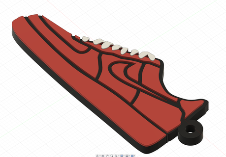sneaker porte clés 3d print model - Mito3D