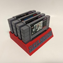 snes kartuş tutucu gadget depolama super nintendo video oyunları 3d print model - Mito3D