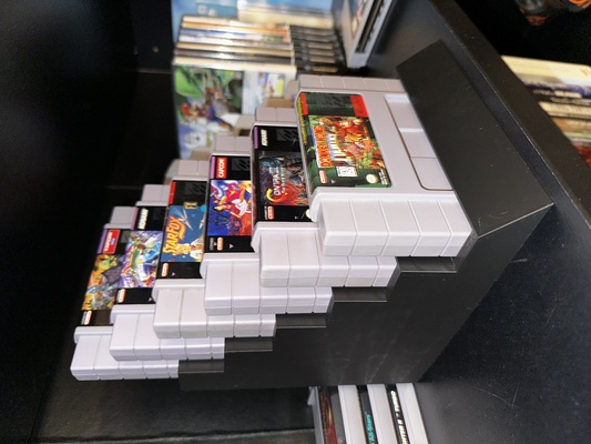 snes game display ntsc game video games nintendo stand 3d print model - Mito3D