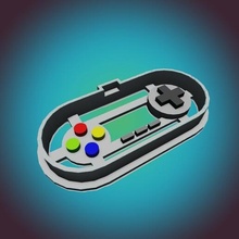 snes super nintendo entertainment cookie cutter commercial version gameboy game gamer retro atari nes cookiecutter home playstation controller geek gamewatch 3ds micro gameboymicro nintendo3ds 3d print model - Mito3D