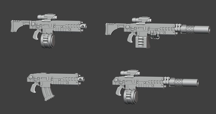 atirador elite peneira collection2 jogos 41k 42k 30k fuzileiros navais espaço heresia raven guarda parafuso godwyn 3d print model - Mito3D