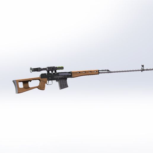sniper rifle game weapon 3D print model - Mito3D