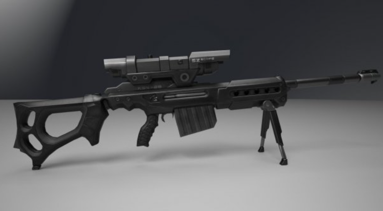 sniper rifle Gadget gun textured weapon 3D print model - Mito3D