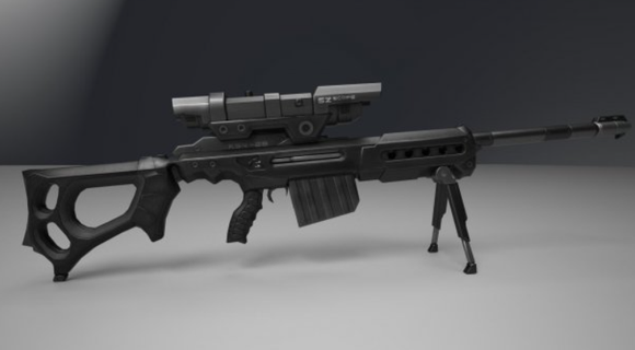 sniper rifle Gadget gun textured weapon 3d print model - Mito3D