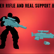 atirador elite rifle real suporte mão jogos wh40k 3d print model - Mito3D