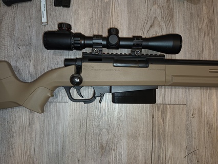 sniper rifle wall mount ares striker airsoft amoeba display as02 3d print model - Mito3D