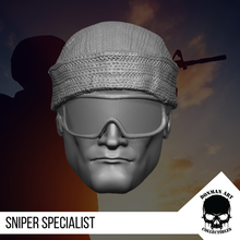 sniper specialist head 6 inch action figures 3d print model - Mito3D