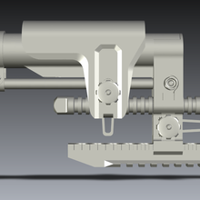 sniper stock gadget m16 akm ak glock ar15 hk brass 3d print model - Mito3D