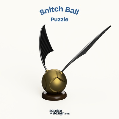 snitch ball puzzle game harry quidditch puzzles burr potter 3d print model - Mito3D