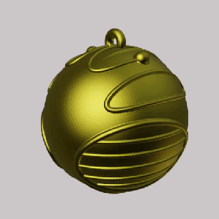 snitch quidditch harry potter golden ball key ring - pendant 3d print model - Mito3D