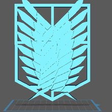snk survey corps badge backplate 3d print model - Mito3D