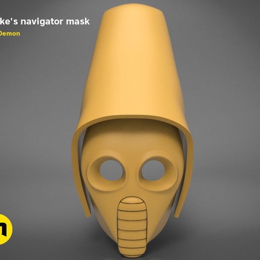snokes navigatore maschera di star wars gioco snoke assistenti galattico film indossabile replica casco le guerre stella navigator armatura la viola 3D print model - Mito3D