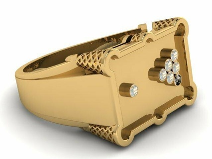 snooker biliardo uomini squillare 3d stampabile modello gioielleria 3dprinted design moda oro d'oro gioiello Stampa stampa prototipazione argento 3d print model - Mito3D