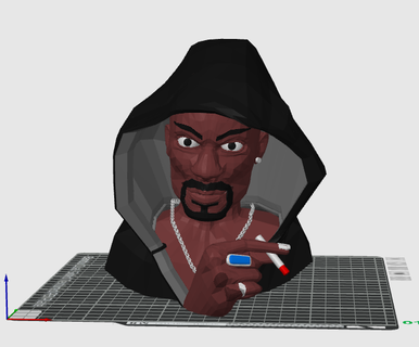 snoop dogg smoking bust bambulab painted figurine joint blunt rapper 3d print model - Mito3D