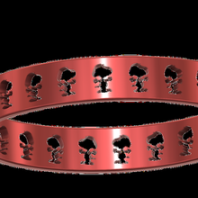 snoopy braccialetto gioielleria braccialetti 3d print model - Mito3D
