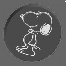 snoopy cookie cutter home punch 3d print model - Mito3D