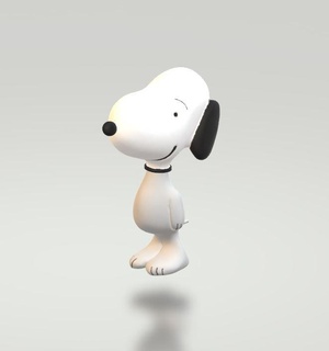 meraklı köpek çizgi roman Charlie Kahverengi karakterler comic strip karakter Şirin oyuncak 3d print model - Mito3D