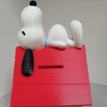 snoopy köpek kulübesi banka ev 3d print model - Mito3D
