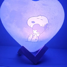 snoopy cœur lampe 3d print model - Mito3D