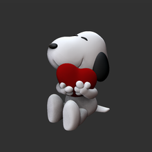 snoopy heart gadget special day valentine's love friendship 3d print model - Mito3D