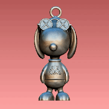 snoopy kaws joe pendant jewelry original fake peanuts medicom toy figure 3d print model - Mito3D