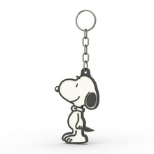 snoopy keychain key ring peanuts charlie brown dog 3d print model - Mito3D