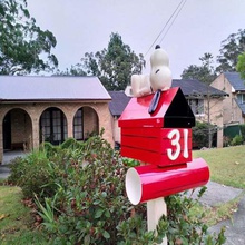 snoopy caixa de correio a casa decoração 3d print model - Mito3D