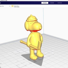 snoopy stile 4 cartone animato animazione figura carina cane giocattolo 3d print model - Mito3D