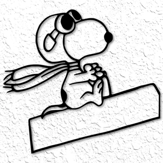 snoopy mur art décor shultz beagle chien Charlie marron Woodstock dessin animé personnage fanart rouge barron Linus classique faible poly 2d Accueil maison chiot 3d print model - Mito3D