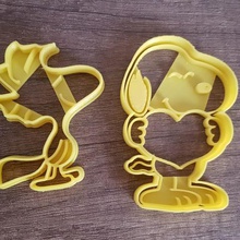 snoopy x2 cookie-cutter verschiedene cupcakes fondant Porzellan 3d print model - Mito3D