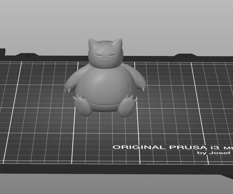 snorlax - pokemon game toy 3d model print blue 3d print model - Mito3D