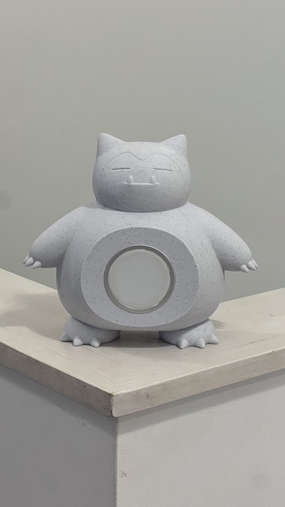 snorlax apple magsafe wireless phone charger pokemon iphone charging station pokeball pikachu desk 3d print model - Mito3D